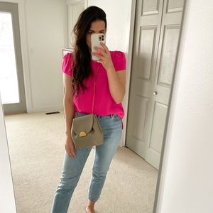 Hot Pink Neon Boutique Top with V back